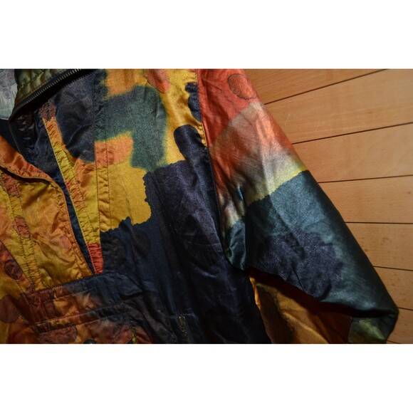 Vintage Coat German Puffer Abstract Unisex Retro Fabric - Picture 4 of 9